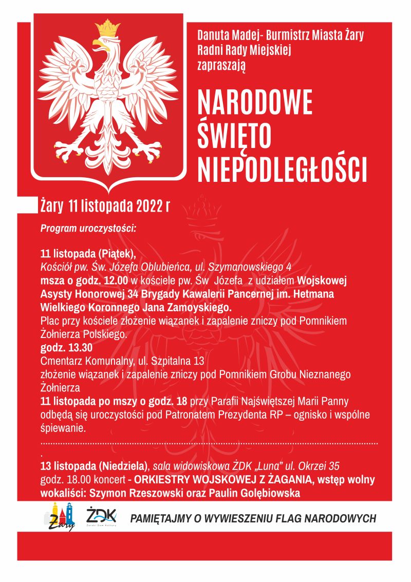 Narodowe Święto Niepodległości – program uroczystości