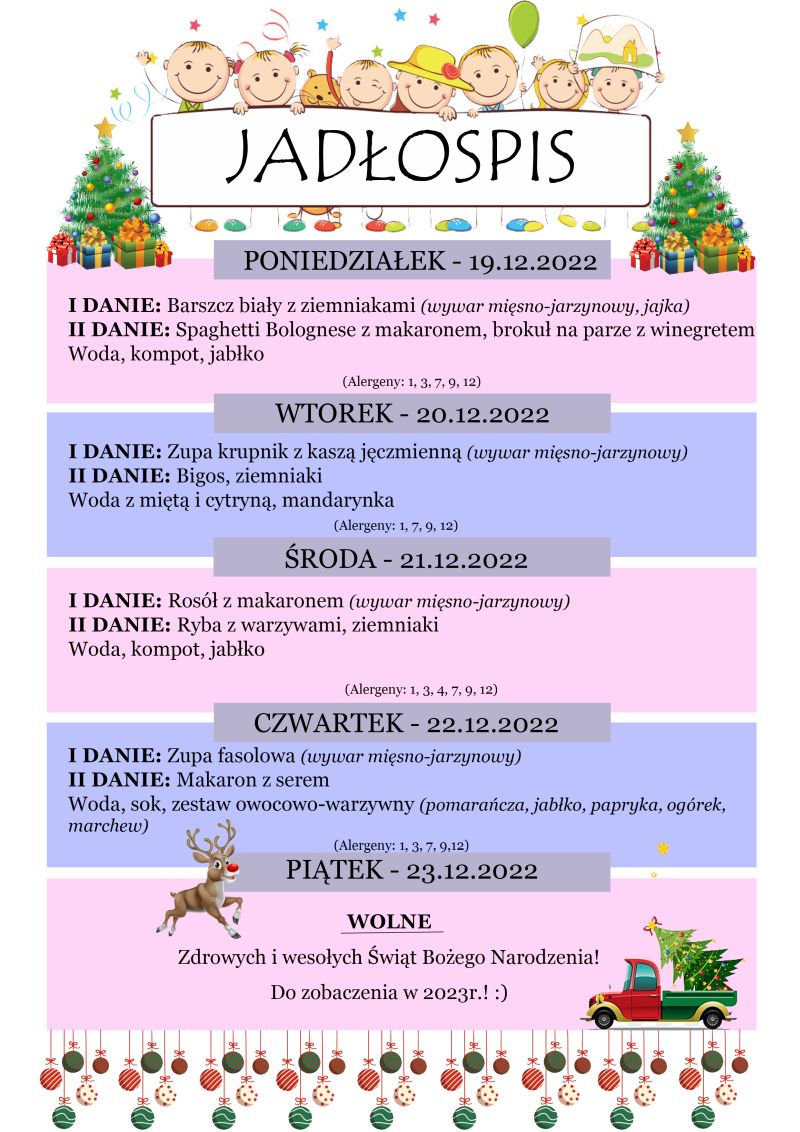 Jadłospis 19-22 grudnia
