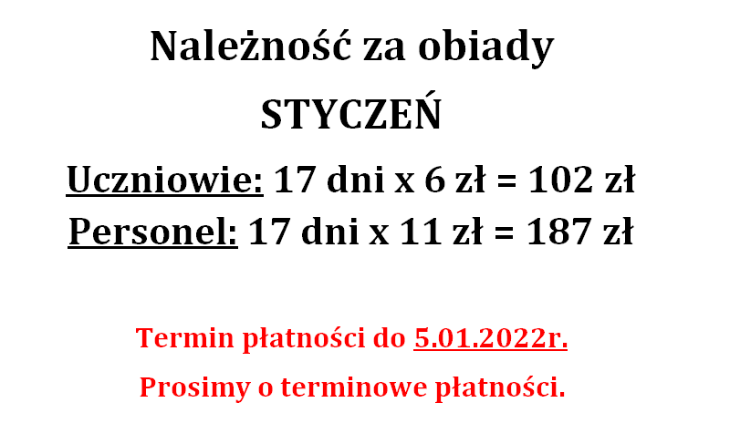 Należność za styczeń