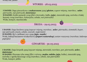 Jadłospis 27 – 31 marca
