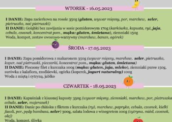 Jadłospis 15-19 maja