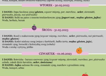 Jadłospis 29 maja – 2 czerwca