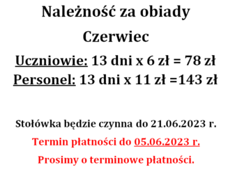 Obiady czerwiec