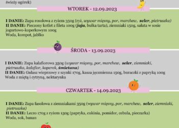 Jadłospis 7-8 września i 11-15 września