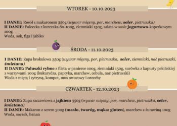 Jadłospis 9-12 października