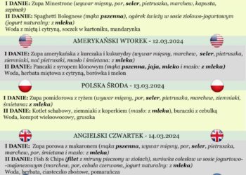Jadłospis 11-15 marca