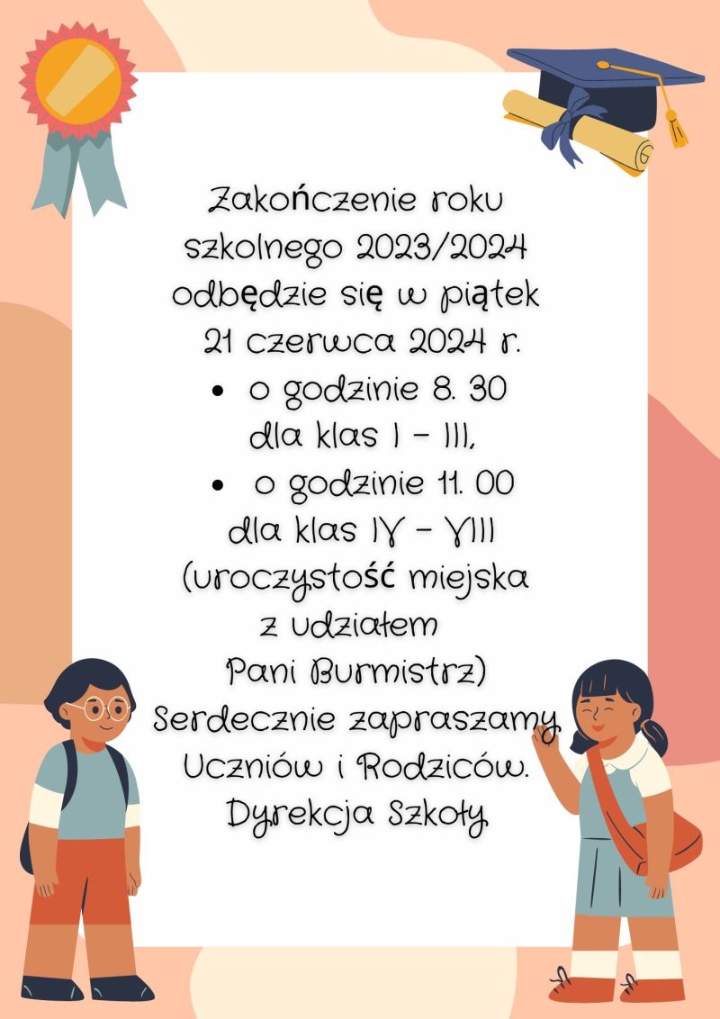 Uroczyste zakończenie roku szkolnego 23/24