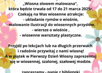 "Wiosna słowem malowana" - akcja biblioteki