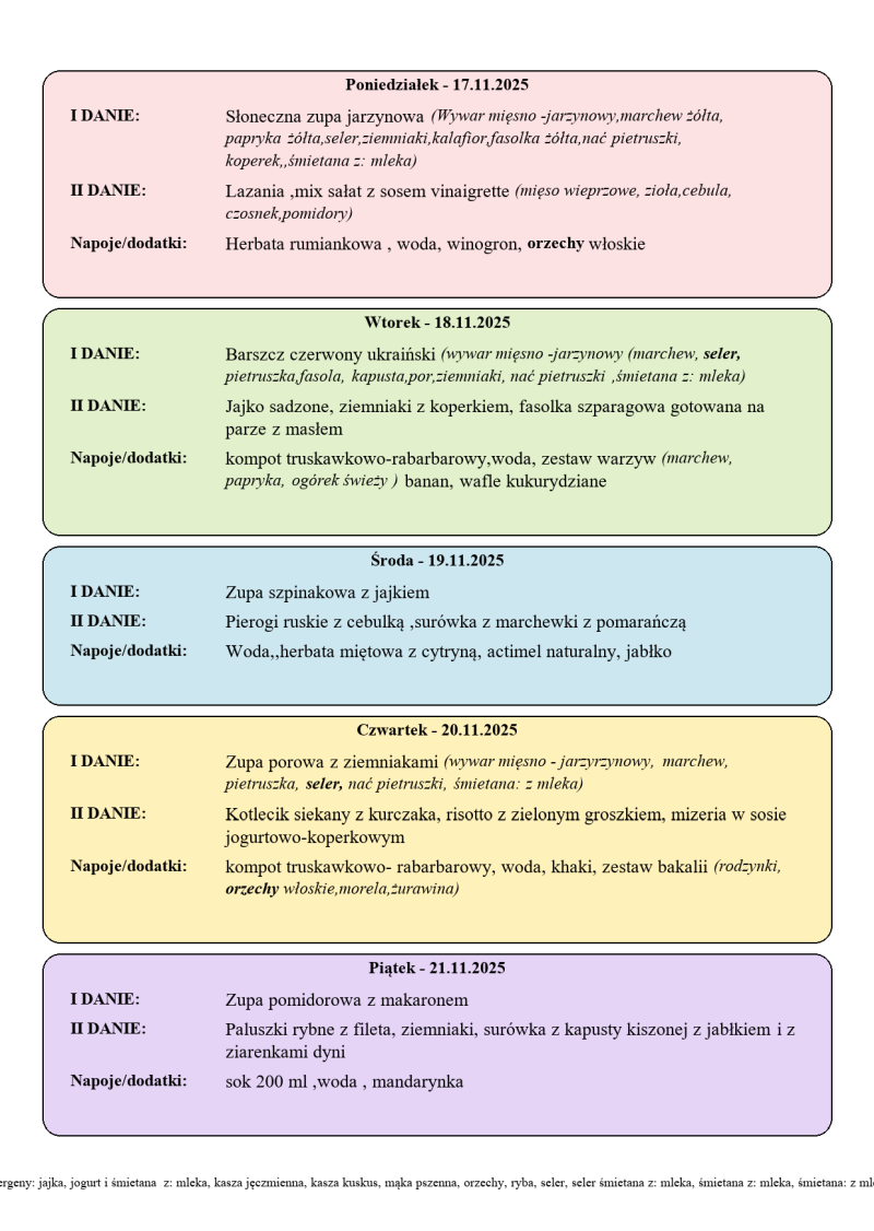 Jadłospis 17-23 listopada