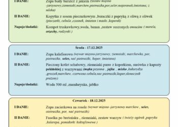 Jadłospis 15-18 grudnia