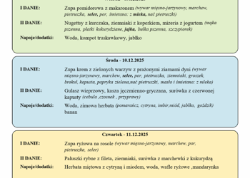 Jadłospis 8-12 grudnia