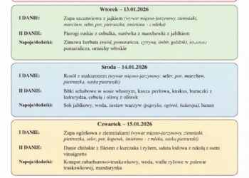 Jadłospis 12-16 stycznia
