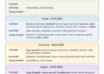 Jadłospis 7-9 stycznia