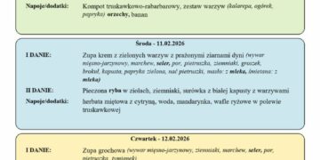 Jadłospis 9-13 lutego