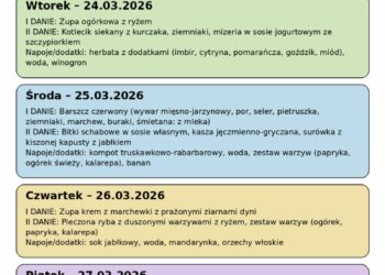 Jadłospis 23-27 marca