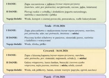 Jadłospis 13-17 kwietnia