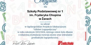 Certyfikat dla szkoły