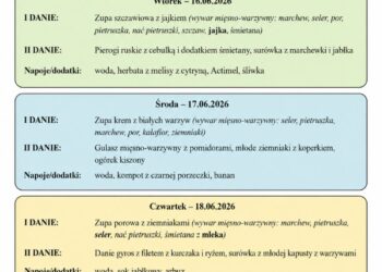 Jadłospis 15-19 czerwca
