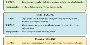 Jadłospis 15-19 czerwca