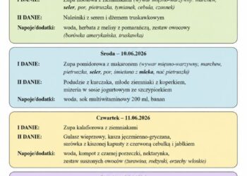 Jadłospis 8-12 czerwca