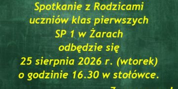 Spotkanie z Rodzicami uczniów klas pierwszych