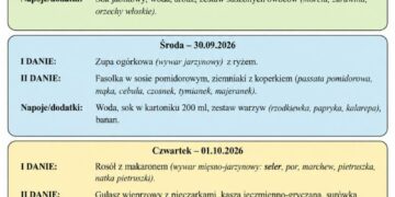 Jadłospis 28 września - 2 października